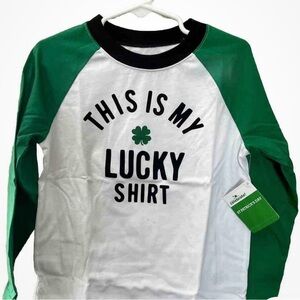 St Patrick’s Day This is My Lucky Shirt Unisex Boy Girl Long Sleeve T-Shirt 4T